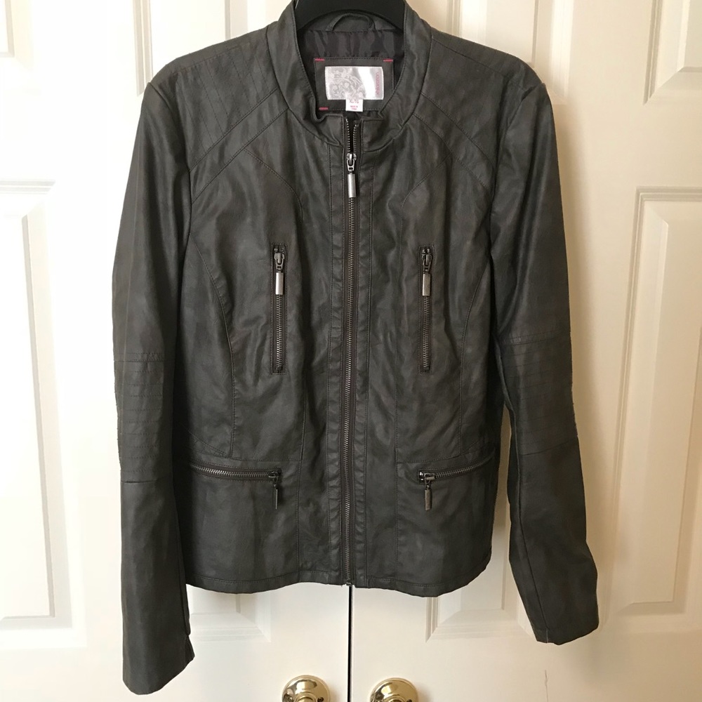 Cute faux leather biker jacket